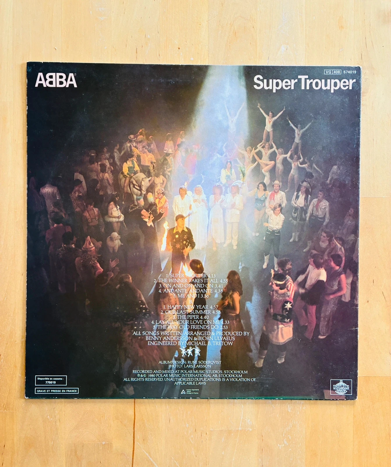 Disco de vinilo 33T ABBA Super Trouper. – photo 2